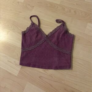 Aeropostale purplish pink  Ribbed Crop Camisole